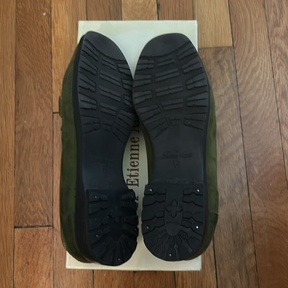 Etienne Aigner Olive Green Loafers suede - Picture 5 of 5